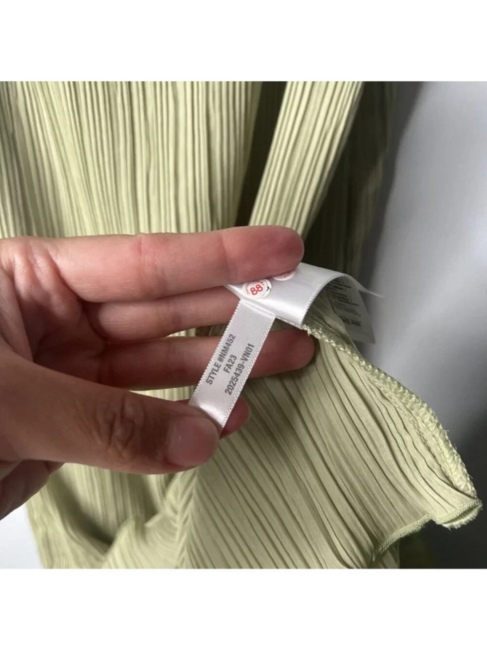 NWT Madewell The Goldie Green Plisse Lettuce Hem Midi Dress Women's 8 - Picture 4 of 6